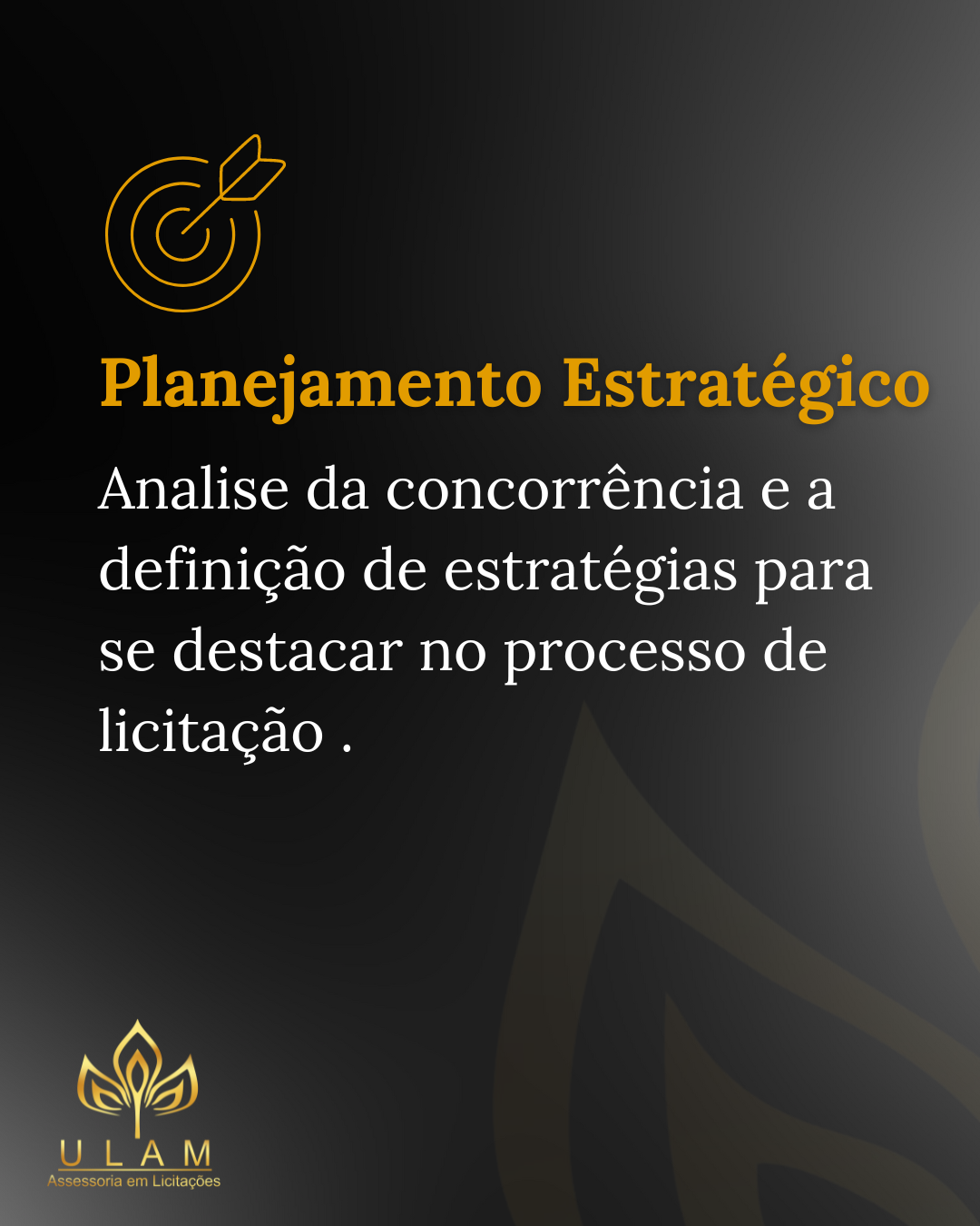 Analise da concorrência e a definição de estratégias para se destacar no processo de licitação . _